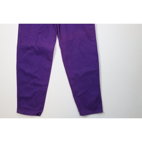 Deadstock Vtg 90s Streetwear Mens 32x34 Baggy Fit Skateboard Jeans Purple Cotton - Picture 4 of 11